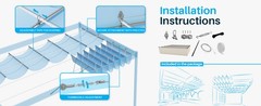 4’W x 16’L Waterproof Pergola Shade Cover Retractable Canopy Replacement,
