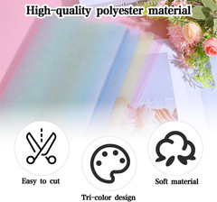 Glitter Fabric Tulle Glitter Rainbow Sparkle Tulle Gradient Craft Shimmer Color