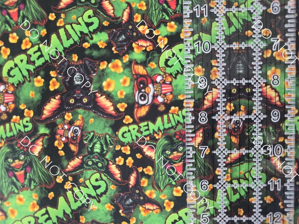 Custom 100% Cotton Woven Fabric Gremlins Movie By The 1/4 Yard 9×56