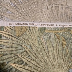 Tommy Bahama BAHAMIAN BREEZE Palms Outdoor Fabric 2 Yds X 55″ Blue Green READ