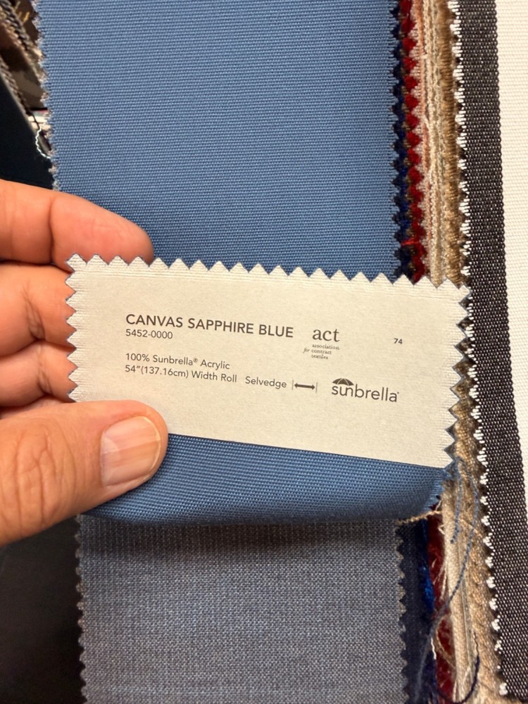 Sunbrella® Sapphire Blue / Outdoor Upholstery Fabric 54″ Dolce Mango 5452-0000