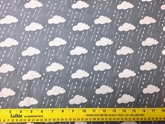 1/2 Metre Rain Clouds Cartoon Grey Sewing Quilting Fabric Cotton New half Metre