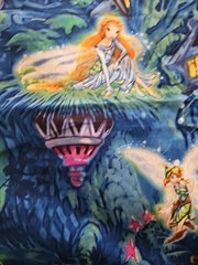 Lot Of 3 Pieces Of HTF Disney For Springs Global Fairies Cotton Fabric READ