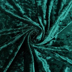Samantha DARK HUNTER GREEN Polyester Stretch Crushed Velvet Fabric by the Yard