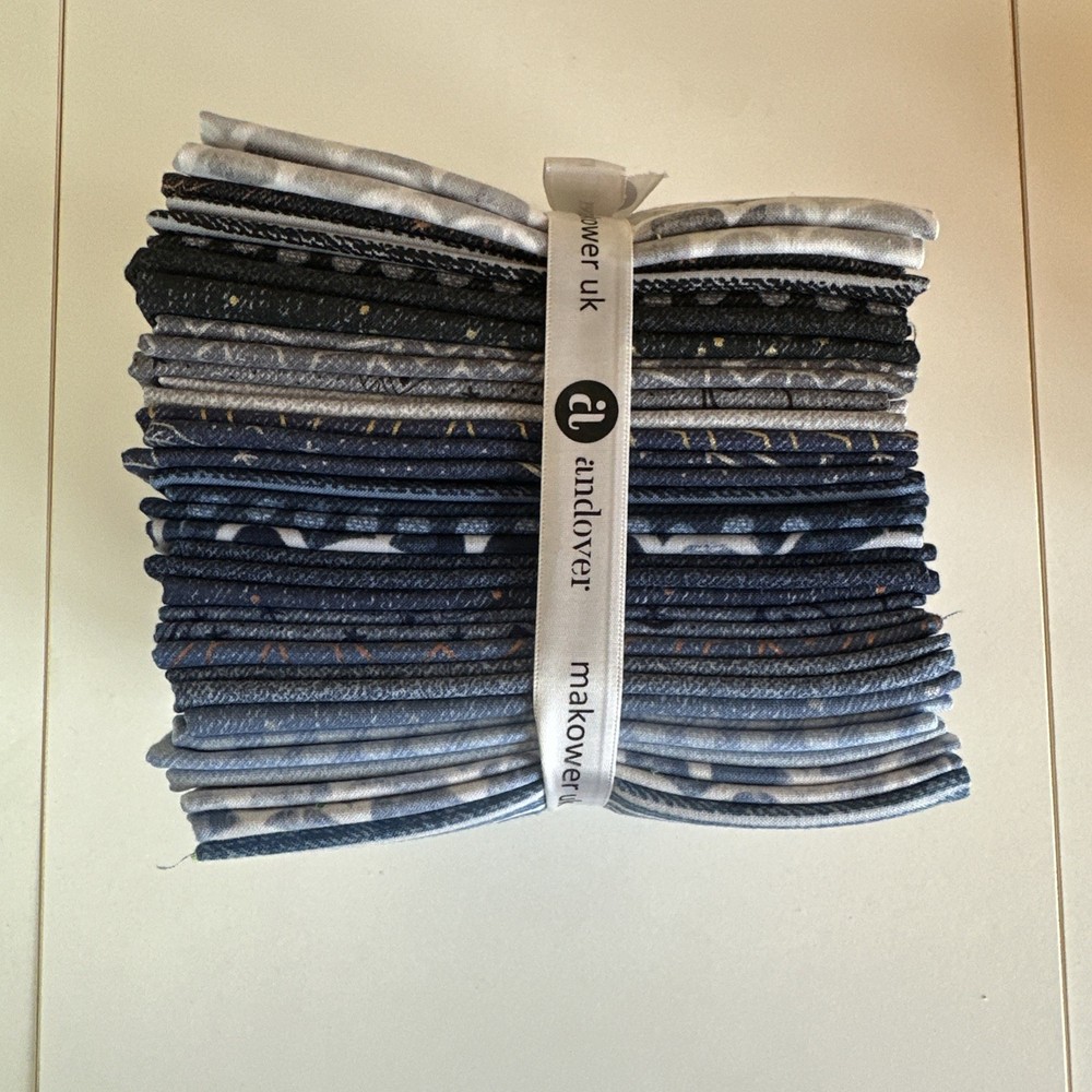 Andover Fabrics fat quarter bundle, blue, gray, black, 24 Pieces, 2 Available