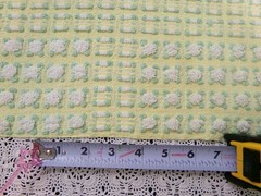 Phantom Rosebud Vintage Chenille Bedspread Fabric Yellow White 20×24″ Piece