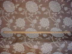 8-3/8Y GP & J Baker LB50002 Rosetta Bronze Silk Damask Drapery Upholstery Fabric