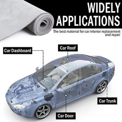 Light grey Headliner Fabric & Foam Backing For Car Rv Boat Home Ceiling Repair