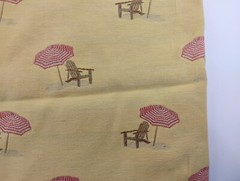 Beach Side Lee Jofa Embroidered Beach Chairs Sand Red Umbrella Upholstery Fabric