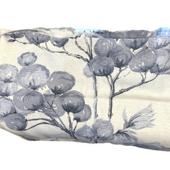 Blue Botanical Viscose Fabric Rayon Floral Dressmaking Cottagecore Soft