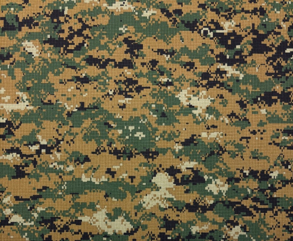 MARPAT WOODLAND RIPSTOP 100% COTTON DIGITAL CAMO FABRIC BY 1/2(0.5) YARD 67″W