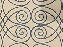 FABRIC Kravet Design # 31381 Cream w/ Blue Weave 54″ w by 44″ long