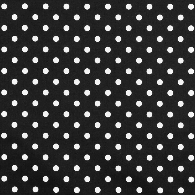 Premier Prints –Black with White Polka Dots
