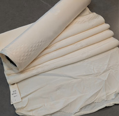 Japanese Kimono Juban Bolt Silk Fabric White Woven Floral Pattern 13.5m Unused