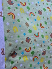 4 Plus Yds 60 Inches Wide Cotton Stretch Fabric By Pop! Rainbows Lucky Charms