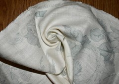 Mark Alexander YORK — GRISAILLE Blue-Grey 100% Linen Print Fabric LARGE REMNANT