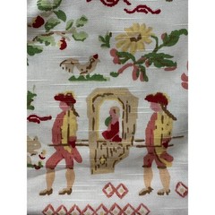 Richloom Platinum Collection Fabric rare 8 yards wide toile de jouy European 55”