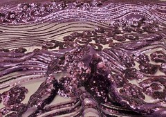 Plum Purple Floral Sequin Embroidery on Mesh Prom Sequin Fabric “Luxury Wavy”