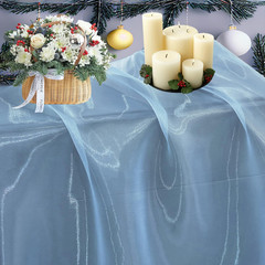 Baby Blue Organza Fabric, 5 Yards Continuous, 45” Wide, Wedding Party Decoration