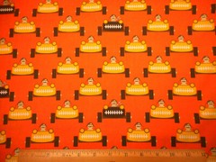 Michael Miller Fabric By Half-Yard Yellow Brn Race Car Orange Premium Cotton N C