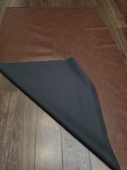 Brown PU Faux Leather 2 Yards Vegan Upholstery Sheet Nappa