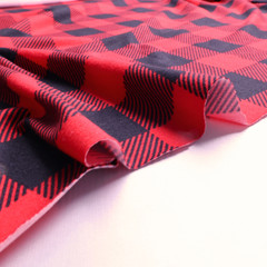 Plaid Double Brushed Poly Spandex Jersey Knit Fabric (5 Colors) – By the Yard