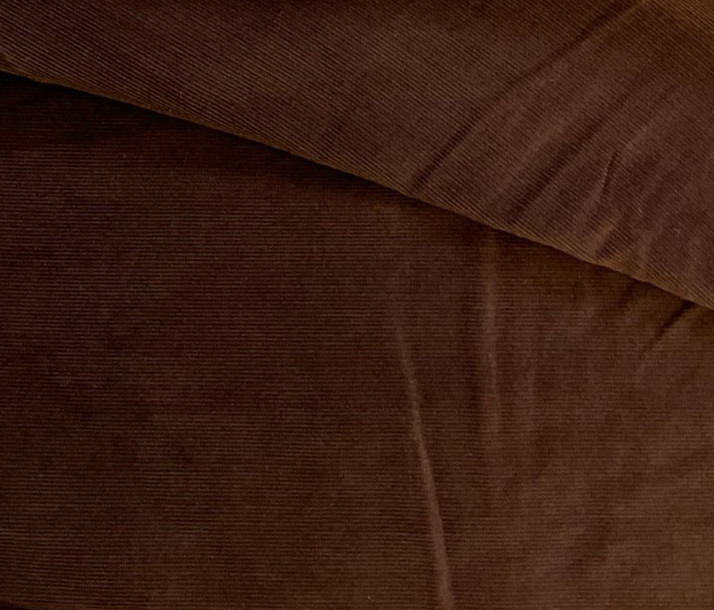 FABRIC FINDERS – FINE LINE DARK BROWN CORDUROY, 56″ W– BY THE YARD