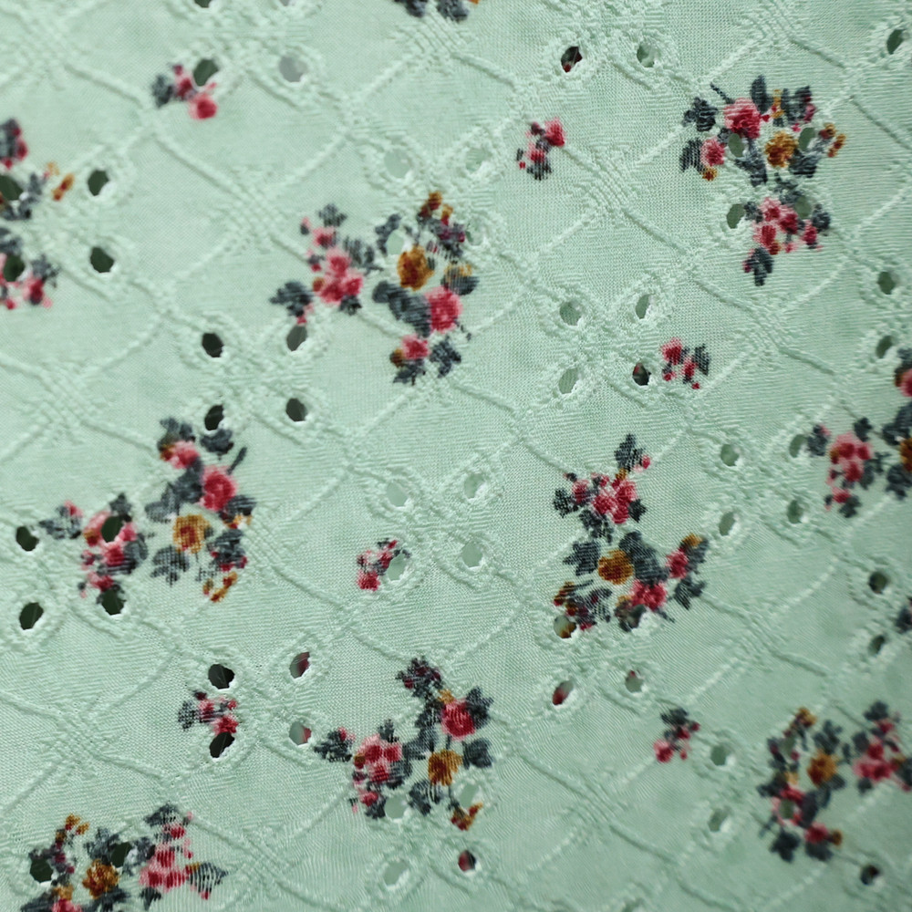 Stretch Eyelet Knit Fabric(58″, 4Colors) – By the Yard/ Apparel Fabric