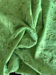 Faux Silk Taffeta Fabric W60”xL4.2Yds Mint Green Flower Confetti Special Events