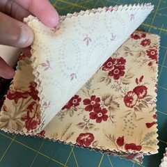 Wuthering heights Cream Red Floral Charm Pack Lot 3 Sisters 93 Pieces 5”