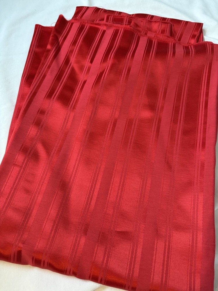 Red tonal Striped Fabric 53″ x 80″ Upholstery Pillows crafts shiny