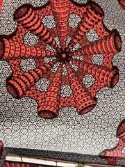 Multi Colored Fabric 100% Cotton, 6 Yards, Geometric Design.