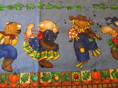 Laurie Campbell for MM Fab Country Mice Square Dancing Border 1yd 14″ x 44