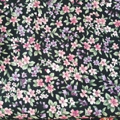 Mixed 10 Lot Cotton Fabrics Pieces Dark Tone Mostly Floral Prints 1 LB