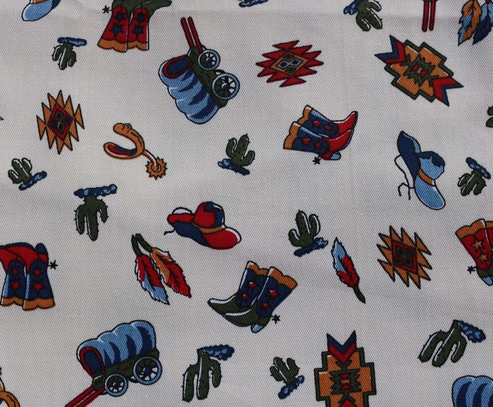 1.5 Yards Vintage Western Theme Fabric Marcus Brothers Textiles, Inc. 62″ Wide