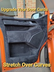 Black Stretch Suede Camper Van Headlining Material VW Transporter T5 T6 Caddy
