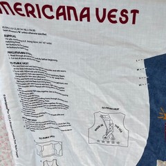 VIP Cranston Dream Spinners Adult Americana Vest Fabric Panel Sizes XS – L