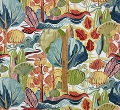 P KAUFMANN FAIRY MEADOW CARNAVAL ABSTRACT TREES MULTIPURPOSE FABRIC BY YARD 54″W