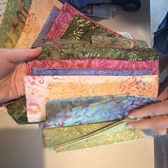 Timeless Treasures Tonga Blooming Fields Batik Floral Fabric Bundle Multicolor