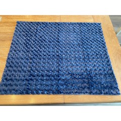 Navy Blue Rose Swirl Faux Fur Fabric 60″x35″ 1 Yard Soft Plush 00863