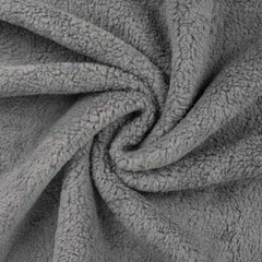Cotton Teddy Sherpa Fleece Fabric Material – DARK GREY