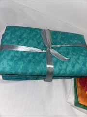 Lot Of 15 Fat Quarters Batik Primary Colors And Turquoise Teal