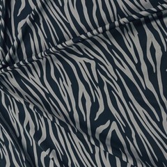 Gray Zebra Animal Print 4-Way Stretch Fabric 60″Wide Swimsuit Spandex By Yard