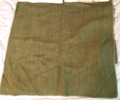 Vintage VALDESE WEAVERS Hopper Leaf 25 1/2″ Green Herringbone Woven Fabric