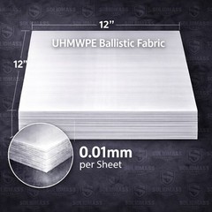 12×12” 40PC UD UHMWPE fabric Ballistic Bulletproof body armor