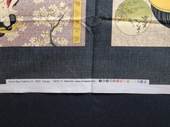 Kona Bay Fabric Asian Geisha 13 Art Panel Cotton 5 Portraits New 2009
