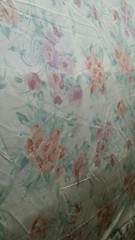 Antique Satin Lavander and Peach Floral Bouquets Multipurpose Crafts Sew Quilt