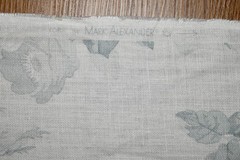 Mark Alexander YORK — GRISAILLE Blue-Grey 100% Linen Print Fabric LARGE REMNANT
