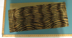 Synthetic Fabric Lot of 4 Remnant Pieces Animal Print Fake Fur Zebra Tiger
