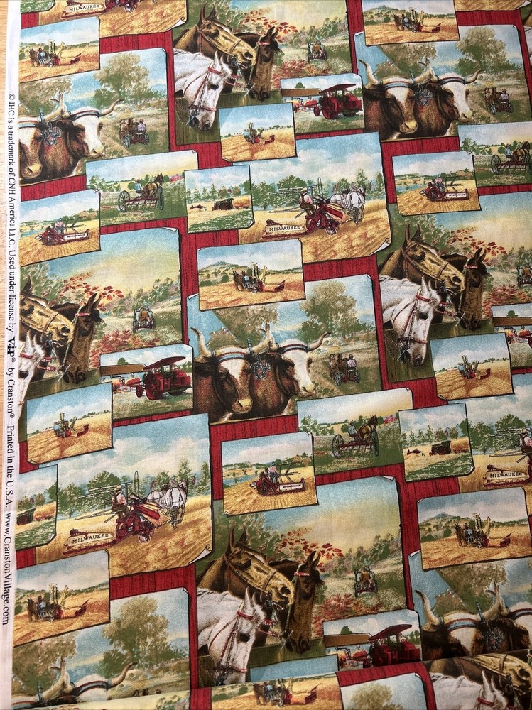 Horses, Farms, Tractors 1/2 Yard Cranston VIP Cotton Fabric – New